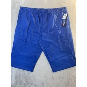 Landau NEW Mens Scrub Pants Royal Blue Draw String  3XL  7 Pockets